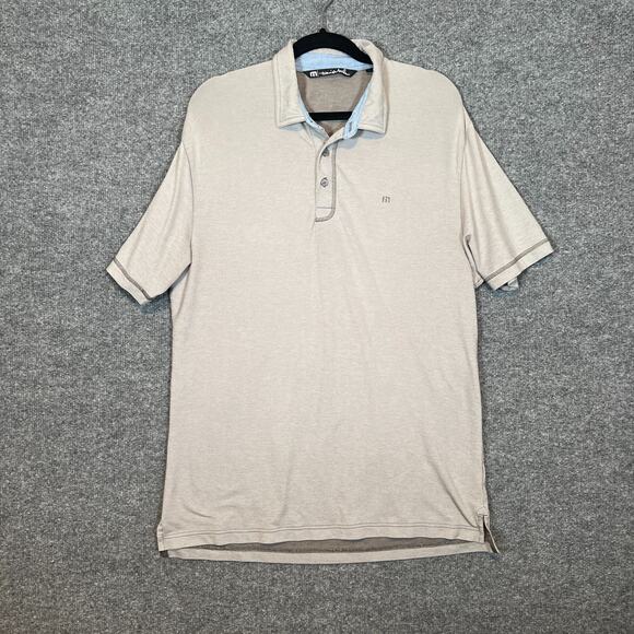 Travis Mathew Shirt Mens Large Gray Polo Shirt Stretch Short Sleeve Golf - Picture 2 of 10